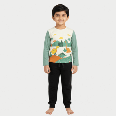Full Sleeves Unisex T-Shirt & Joggers | Dino Land