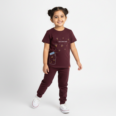 Half Sleeves Unisex T-Shirt & Joggers Set | Firefly Magic