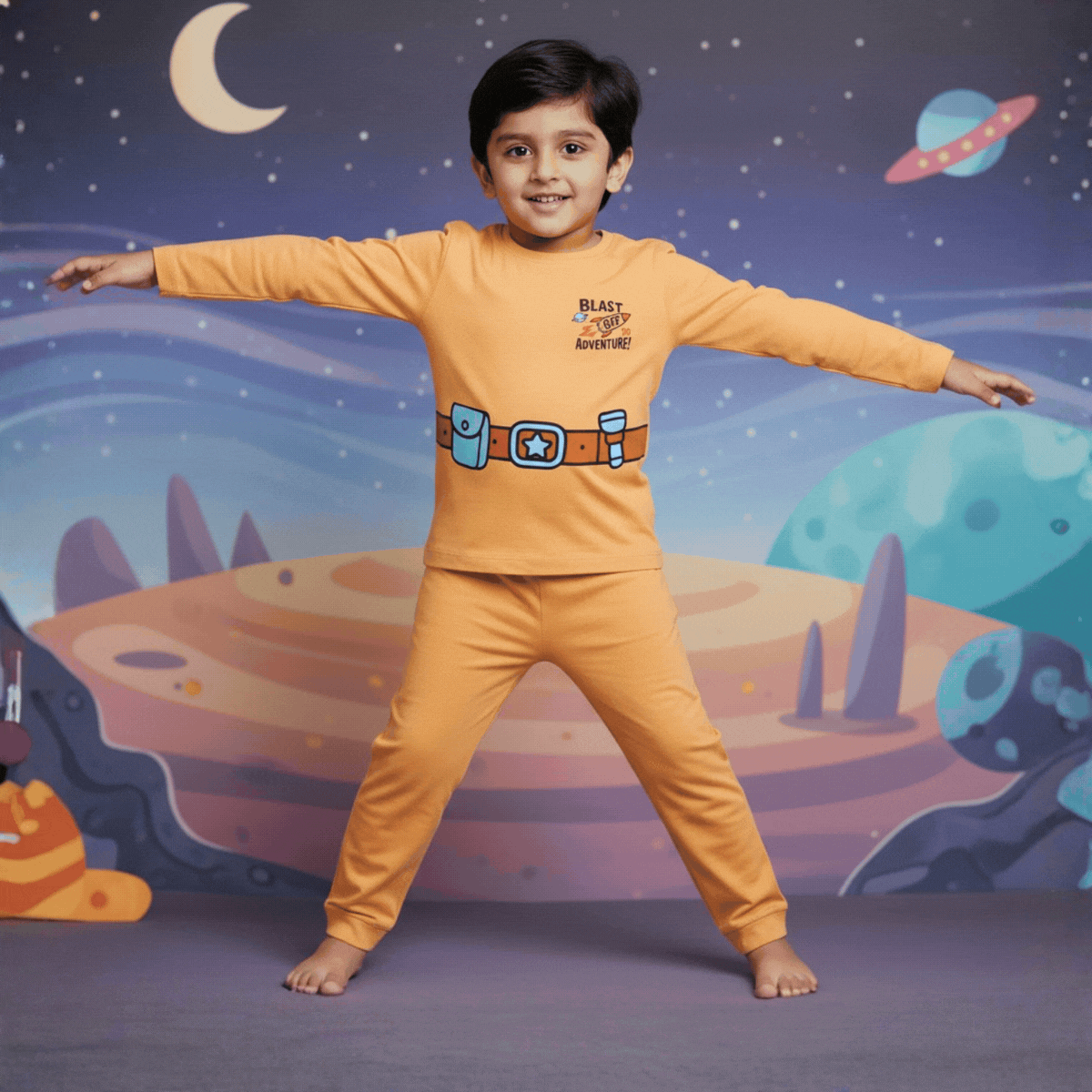 Full Sleeves Unisex Co-ord Set | Space Ship