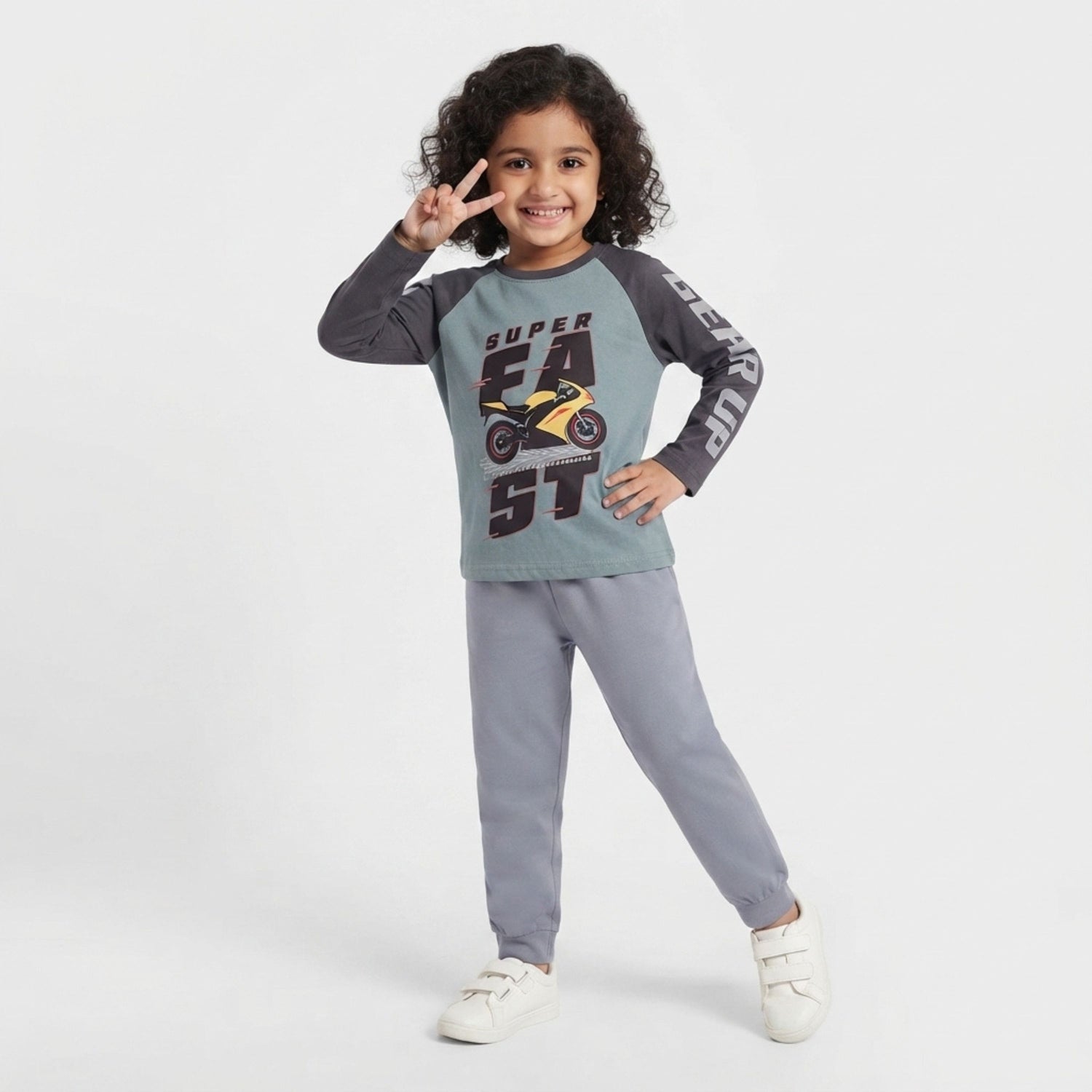 Full Sleeves Unisex T-Shirt & Joggers Set | Super Bike